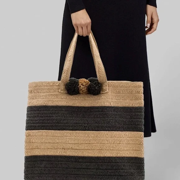 BTB Los Angeles Bahama Mama Striped Tote Bag New